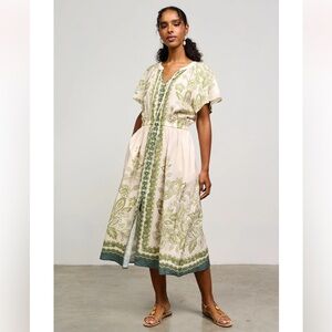 Skies Are Blue Button Front Midi Dress Size Medium